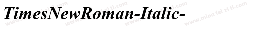TimesNewRoman-Italic字体转换