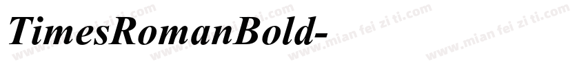 TimesRomanBold字体转换