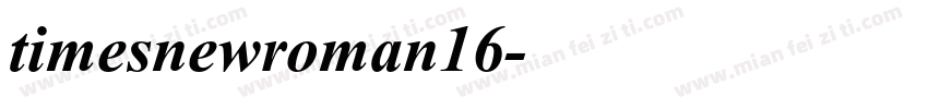 timesnewroman16字体转换