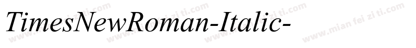 TimesNewRoman-Italic字体转换