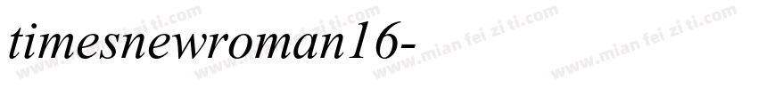 timesnewroman16字体转换