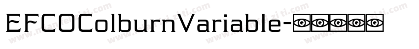 EFCOColburnVariable字体转换