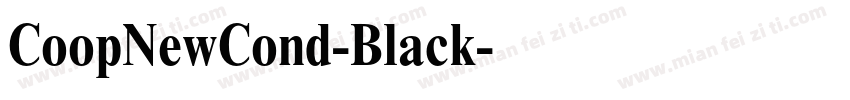 CoopNewCond-Black字体转换