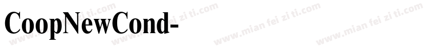 CoopNewCond字体转换