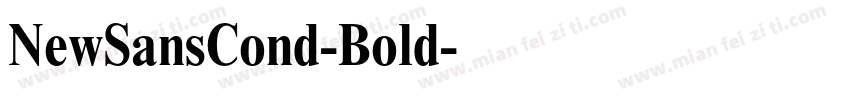 NewSansCond-Bold字体转换