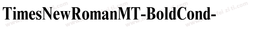 TimesNewRomanMT-BoldCond字体转换