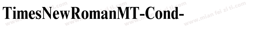 TimesNewRomanMT-Cond字体转换