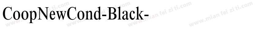 CoopNewCond-Black字体转换