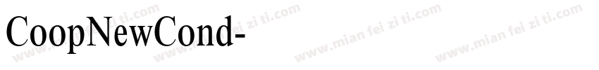 CoopNewCond字体转换