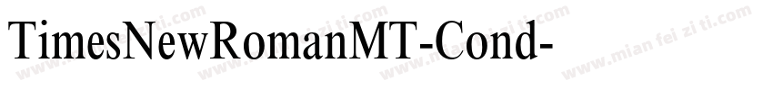 TimesNewRomanMT-Cond字体转换