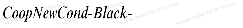 CoopNewCond-Black字体转换