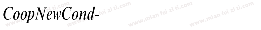 CoopNewCond字体转换