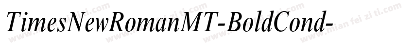 TimesNewRomanMT-BoldCond字体转换
