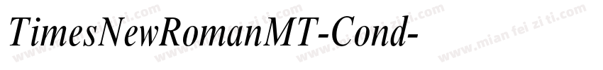 TimesNewRomanMT-Cond字体转换