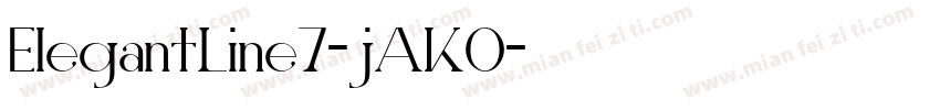ElegantLine7-jAK0字体转换