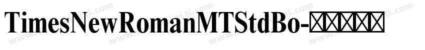 TimesNewRomanMTStdBo字体转换