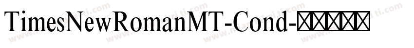 TimesNewRomanMT-Cond字体转换