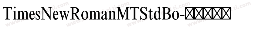 TimesNewRomanMTStdBo字体转换