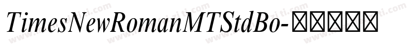 TimesNewRomanMTStdBo字体转换