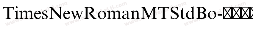 TimesNewRomanMTStdBo字体转换