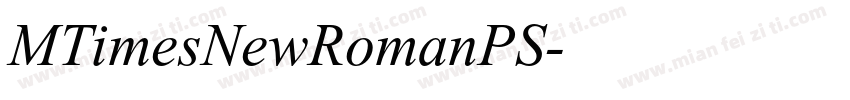 MTimesNewRomanPS字体转换