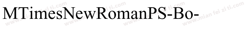 MTimesNewRomanPS-Bo字体转换