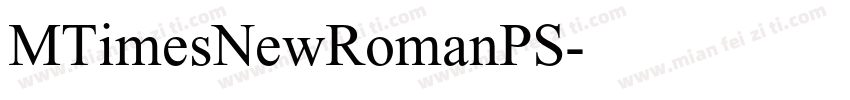 MTimesNewRomanPS字体转换