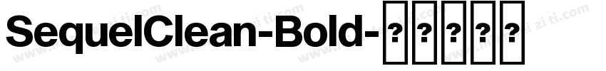 SequelClean-Bold字体转换