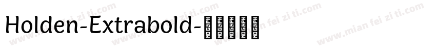 Holden-Extrabold字体转换