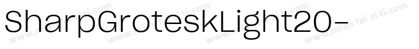 SharpGroteskLight20字体转换