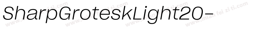 SharpGroteskLight20字体转换