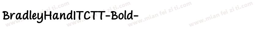BradleyHandITCTT-Bold字体转换