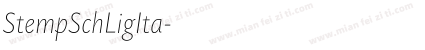 StempSchLigIta字体转换