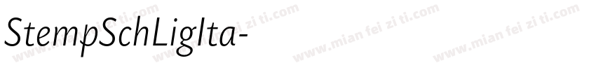 StempSchLigIta字体转换