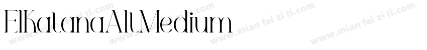ElKatanaAltMedium字体转换