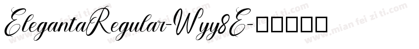 ElegantaRegular-Wyy8E字体转换