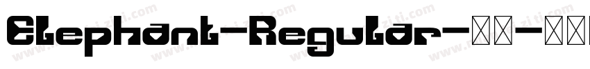 Elephant-Regular-常规字体转换