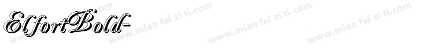 ElfortBold字体转换