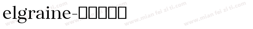 elgraine字体转换