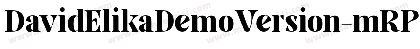 DavidElikaDemoVersion-mRP2字体转换