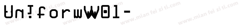 UniformW01字体转换