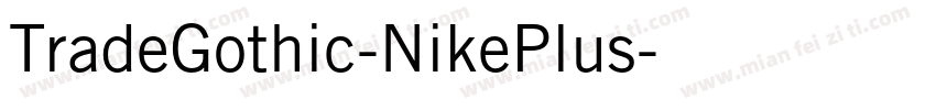 TradeGothic-NikePlus字体转换