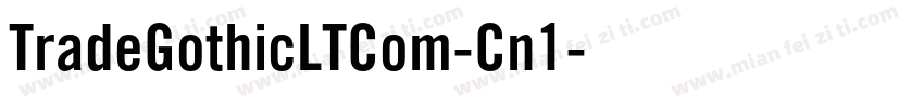 TradeGothicLTCom-Cn1字体转换