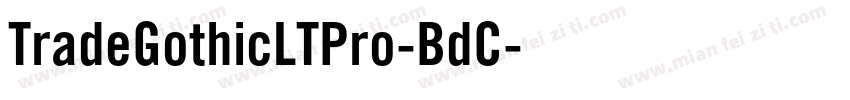 TradeGothicLTPro-BdC字体转换