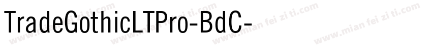 TradeGothicLTPro-BdC字体转换
