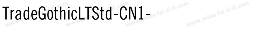 TradeGothicLTStd-CN1字体转换