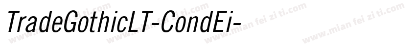TradeGothicLT-CondEi字体转换