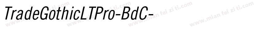 TradeGothicLTPro-BdC字体转换
