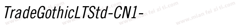 TradeGothicLTStd-CN1字体转换