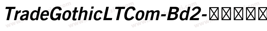 TradeGothicLTCom-Bd2字体转换